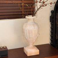 Minimalist Aesthetic Vase Japanese Style Faux Jade Vase Earthy Tone Home Decor for TV Stand
