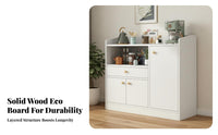 Multi-Functional Dining Room Tea Cabinet Large Capacity Buffet Sideboard with Storage Adjustable Shelves Modern Buffet Sideboard Sturdy Construction for Apartment Dwellers, Homeowners, Cooking Enthusiasts, Home Bar, Coffee Station, Hallway