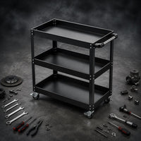 3 Tier Tool Service Cart Multi Functional Metal Rolling Tool Service Cart