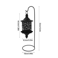 Hanging Candle Lantern with Stand Wrought Iron Baroque Style Lantern Romantic Atmosphere House Decoration for Tabletop, Patio