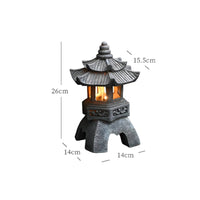Pagoda Lantern Oriental Stone Lantern Traditional for Balcony