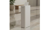 Swing Top Trash Can Large Capacity Push Top Garbage Bin Sturdy for Bathroom