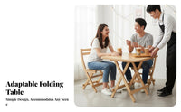Space Saving Kitchen Table Set Multipurpose Space Saving Kitchen Table Foldable Dining Set Sturdy Construction for Cafe, Balcony