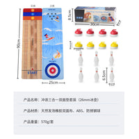 Tabletop Ice Hockey Game Set with Curling and Bowling