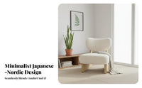 Japanese and aesthetic Wooden Frame upholstery Sofa Nordic visual design Couch Minimalist Design Indoor Seating Space-Saving for Apartment Dwellers, homeowners, Adults, Living Room, book alcove, Bedroom, Sunroom