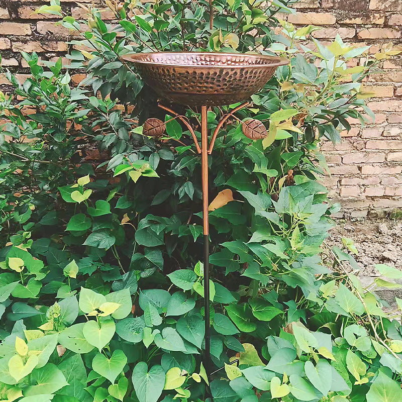 European Iron Bird Bath for Outdoor Garden Decoration