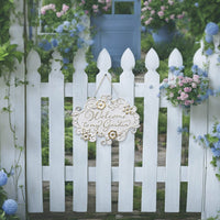 Iron Garden Sign with Welcome Message, American Country Style, for Home Decor