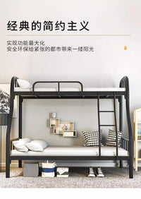 Bunk Bed Iron Frame Double Bed for Adults and Children Space-Saving