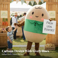 Cartoon Potato Suit Walkable Design Mascot Costume Funny Outfit