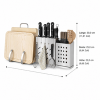 Drill-free Spice Rack Kitchen, Brushed Wall Shelf, Rustproof Kitchen Organizer, Space-saving for Hobby Cooks