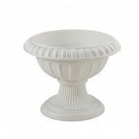 Roman Pedestal Planter Ribbed Planter with Pedestal Elegant for Balcony