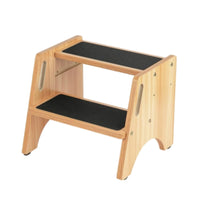 Wooden Step Stool with Handholds Stable Furniture Compact for Toddlers