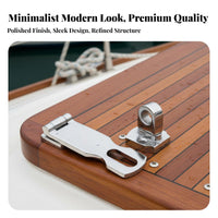 Rotating Opening Hasp Latch Stainless Steel Hasp and Staple Turning Padlock Opening Mount 360° Rotatable for Cabinet