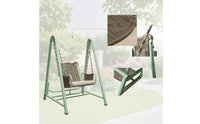 Cushioned Hanging Swing Chair with Stand Stable Hanging Egg Chair with Stand Heavy-Duty Furniture Sturdy for Adults, Patio, Balcony, Backyard, Bedroom