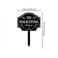 Wrought Iron Warning Sign Heavy Duty Yard Stake Cut Outdoor Signage for Garden