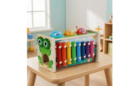 Hand-Eye Coordination Pounding Toy with Mallets Multifunction Pounding Bench Early Learning Hammering Toy with Mallets Multifunctional for Toddlers, Preschoolers, Playroom, Preschool