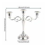 Gold Metal Candelabra Romantic 5 Arm Candelabra Easy to Assemble for Hotel