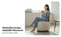 Retro & design Upholstered rotating Chair Comfortable Design Indoor Seating Minimalist visual appeal Shell-Shaped spinerest for homeowners, Students, Balcony, Living Room, perusing corner, Home Office