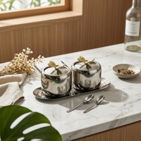 Seasoning Organizer Box with Tray Reusable for Dining Table