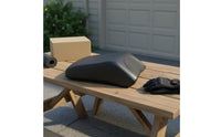 Leather Motorcycle Rear Seat Cushion Stitched Finish Pillion Seat Foam Padding