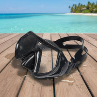 Adjustable Strap PVC Swimming Goggles Mask Comfortable Fit Glass Dive Mask Soft Silicone Skirt Water Sports Gear Easy Adjust Buckle for Adults, Men and Women