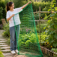 Verdant Garden Netting Mesh, 2.7m Square Trellis for Climbing Plants, Synthetic Polymer Support for Peas & Beans