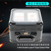 Double-Layer Transparent Sports Card Storage Box for PSA Graded Cards, Aluminum Alloy