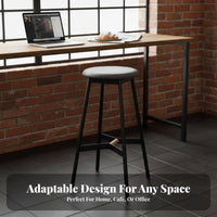 Round Backless Stool Nordic Design Bar Chair Minimalist Design for Pub, Counter
