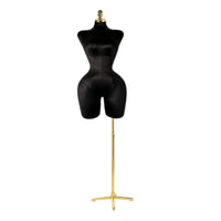 Female Torso Mannequin Contoured Mannequin with Metal Stand Floor-Standing Dress Form with Stand for Sewing Rooms
