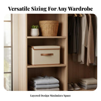 Foldable Frame Storage Box Stackable Closet Organizer two-two-direction fastener Opening