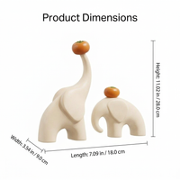Figurines Home Decor Gift Modern Minimalist Elephant Statue Resin Craft Auspicious Design Light Luxu - Image 5