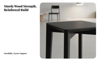 Stackable Square Stool Nordic Design Stackable Wooden Stool Space-Saving