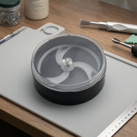 Black Base Round Plastic Watch Box Safeguarding Watch Face Storage Case Molded Interior