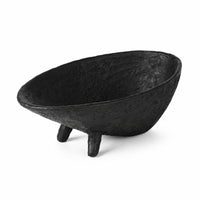 Footed Fruit Tray Textured Sculptural Fruit Bowl Artful Simplicity Footed Bowl for Interior Stylists, Simplicity Seekers