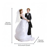 Wedding Cake Topper Resin Craft Couple Figurine Cake Decoration Elegant