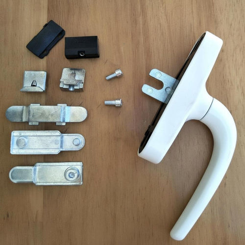 Aperture Handle, Aluminum Alloy Casement Lock, Wear-Resistant, Easy to Install, Suitable for Home & Office Use