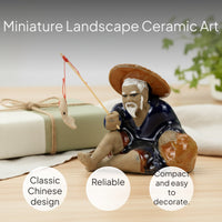 Ceramic Fishbowl Miniature Landscape Figurine