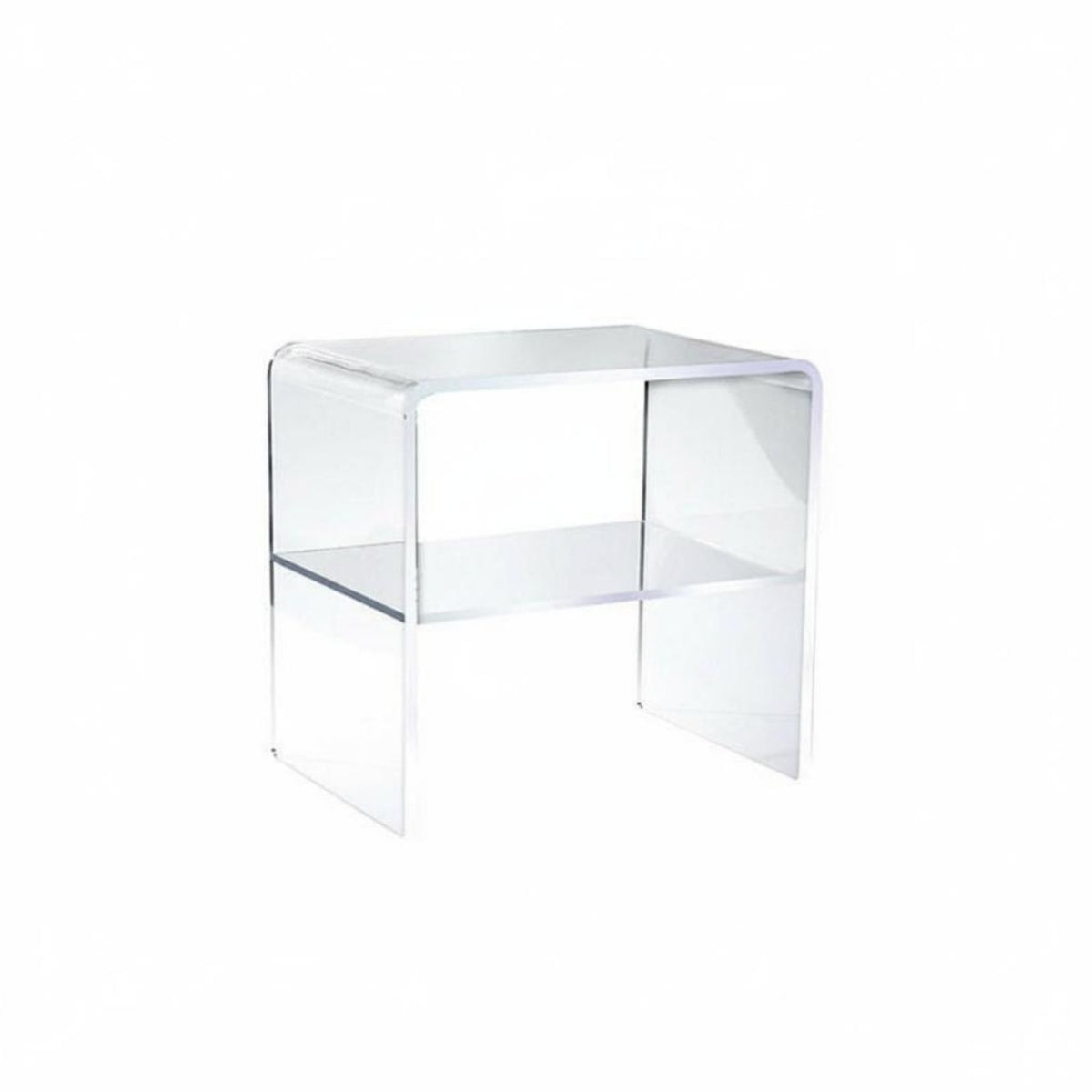 Clear Bedside Cabinet Luxury Design Transparent Accent Stand High-End