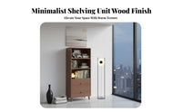 Space-Saving Design Tall Cabinet with Exposed Shelves and Drawers Versatile Multi-Tier Shelf with Drawers Modern Aesthetic Bookcase Easy to Assemble for Apartment Dwellers, Homeowners, Office Workers, Bedroom, Study Room