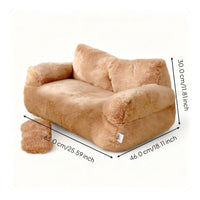 Pet Bed, Removable and cleanable Dog Sofa, Winter Warm Cat Couch, Comfortable, Anxiety-Relief, Non-Slip, Plush