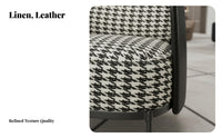 Houndstooth Armchair architectural design Upholstered Accent Chair Stylish Design Wide Seat for Business Owners, Adults, spa