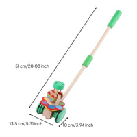 Freestanding Push Stroller Educational Wooden Stroller Sturdy Walking Toy Safe for Babies, Nursery