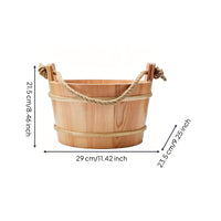 Red Cedar Sauna Pail Natural Wood Grain Sauna Pail and Ladle Set