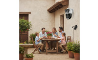 Two-Way Voice Outdoor Camera with Wall-Mount Bracket Waterproof Dual Lens Security Camera Power over Ethernet Wired for Homeowners, Shop Owners, Home Entrances, Yards, Shops