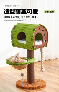猫爬架猫树一体多层猫树洞四季款家用不占地磨爪猫抓柱太空舱猫窝 （品质款）丛林乐园猫爬架