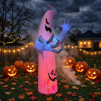 Inflatable ghost, large with pumpkin face, inflatable figure for entrance area, Halloween party