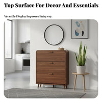 Narrow Wooden Footwear Storage Unit Space-Saving Narrow Shoe Storage Cabinet Large Capacity Household Furniture for Apartment Dwellers, Foyer, Hallway