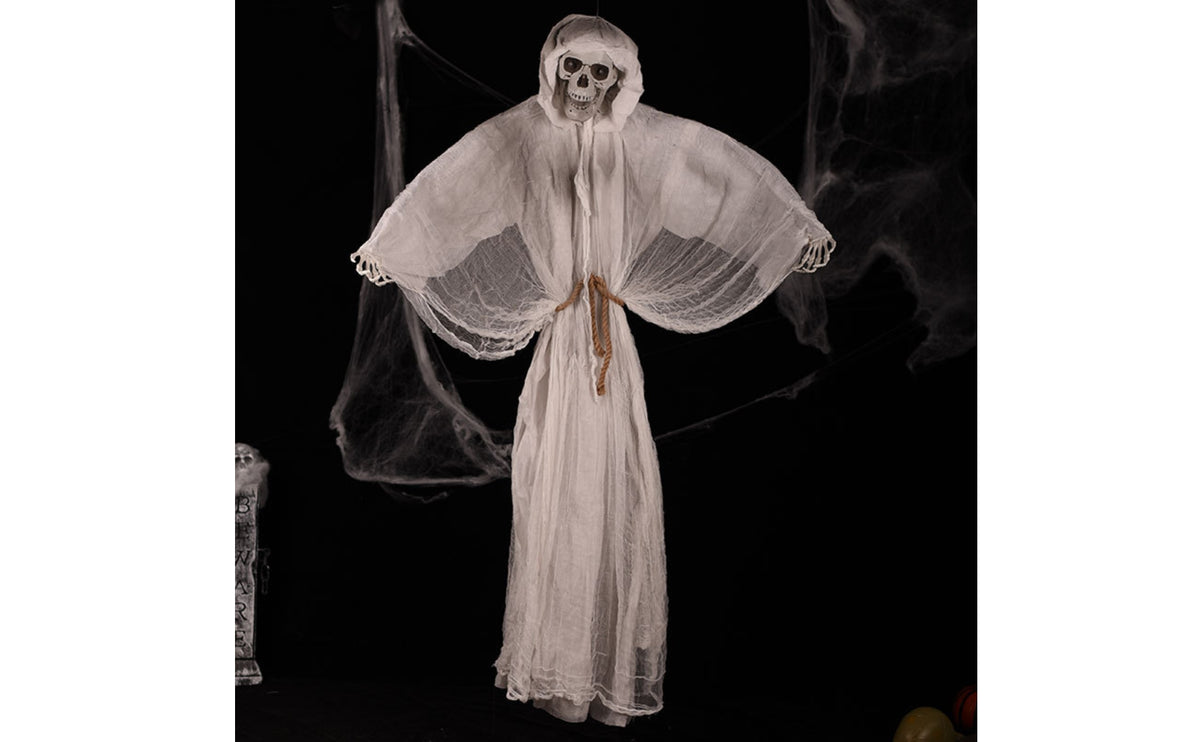 Hanging Specter with Lights and Sound | Halloween, Light-up, moving skeletal visage specter Hanging Decoration, for creepy manor