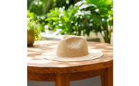 Woven Grass Hat with Wide Brim Soft Panama Hat Packable Foldable for Travelers, Vacation