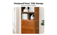 Dust-Proof Design Modular Shelf with Flip-up Doors Multi-Functional Display Cabinet Freestanding Bookcase Large Capacity for Book Collectors, Office Workers, Homeowners, Study Room, Small Areas, Bedroom
